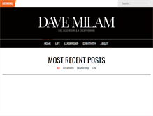 Tablet Screenshot of davemilam.com